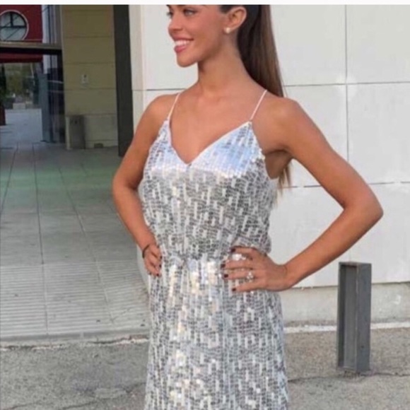 Zara Sequin Dress Size Large * - Picture 3 of 3